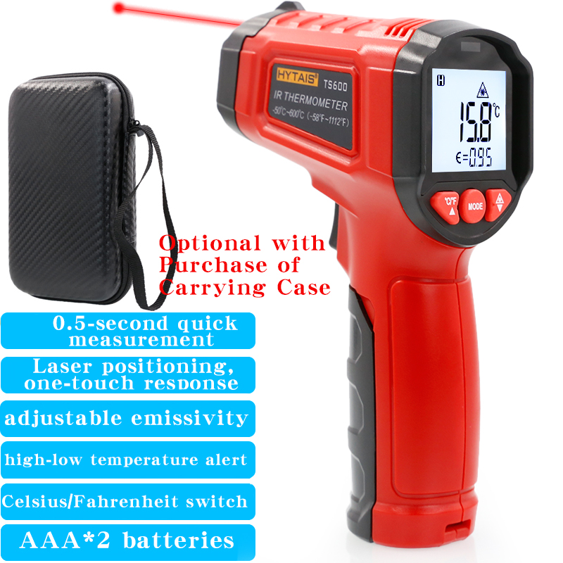 Industrial Laser Thermometer - TS600 Infrared Non-Contact HYTAIS Thermometer Handheld