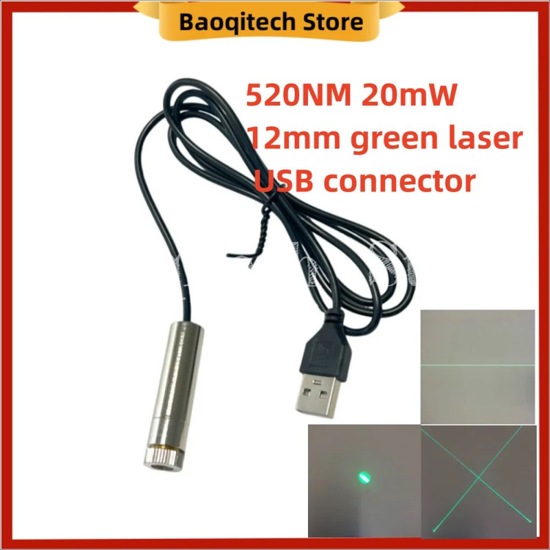 520NM 20mW green light 12mm la - đánh giá và giá Fiber Laser Source 20W