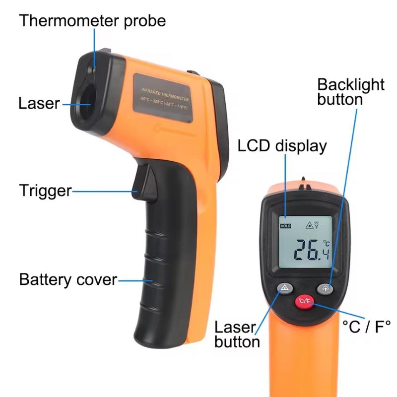 【BA】Infrared  With Laser Posit - đánh giá và giá Industrial Laser Thermometer