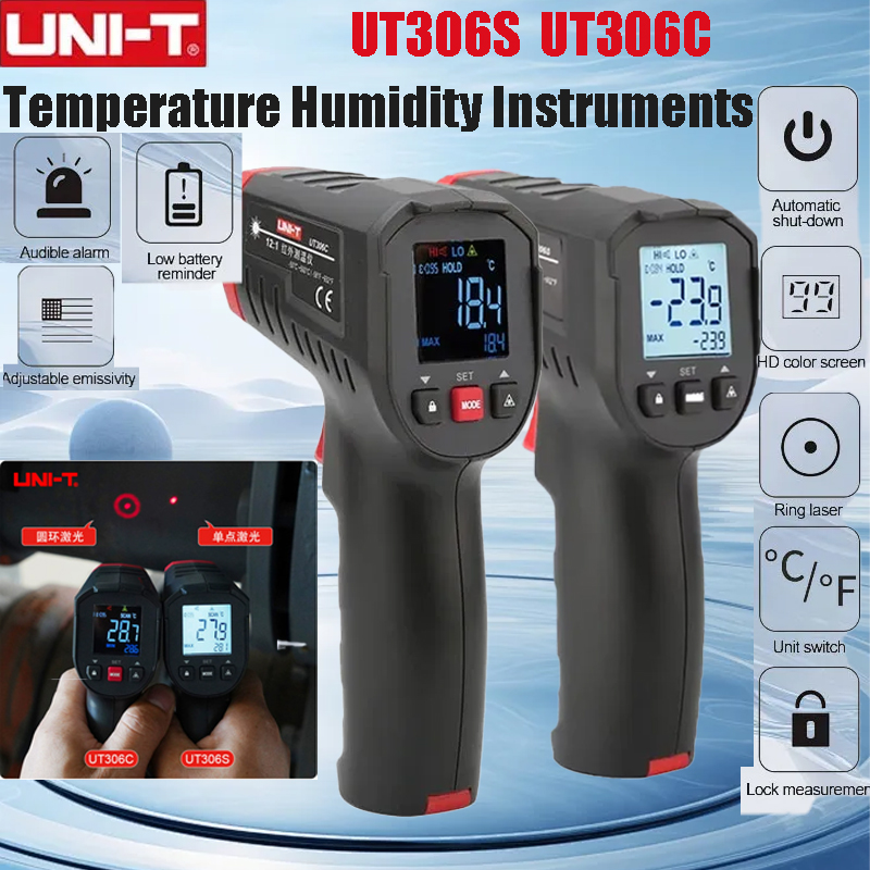 UNI-T UT306S UT306C Digital Th - đánh giá và giá Industrial Laser Thermometer