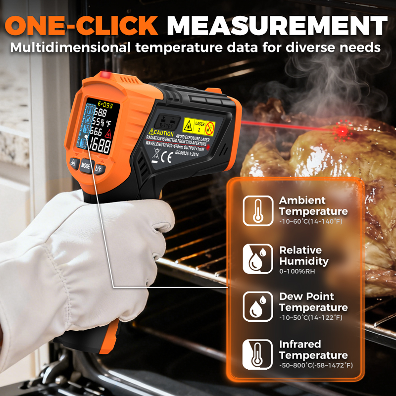 -50~800℃ Digital Infrared Ther - đánh giá và giá Industrial Laser Thermometer