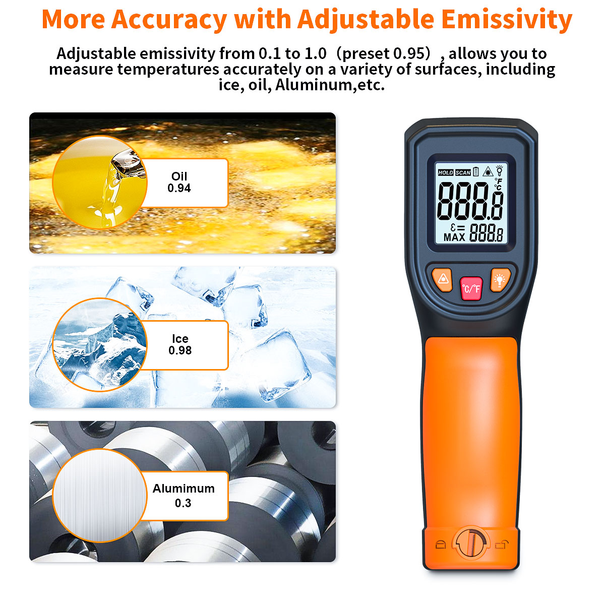 T600 T600A Digital Infrared Th - đánh giá và giá Industrial Laser Thermometer