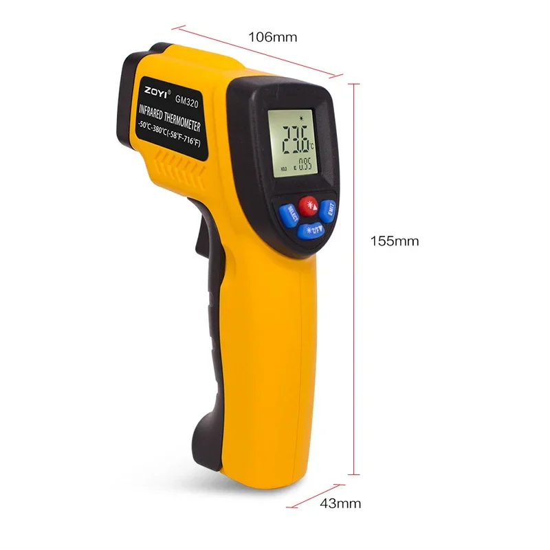 Portable Infrared Thermometer  - đánh giá và giá Industrial Laser Thermometer